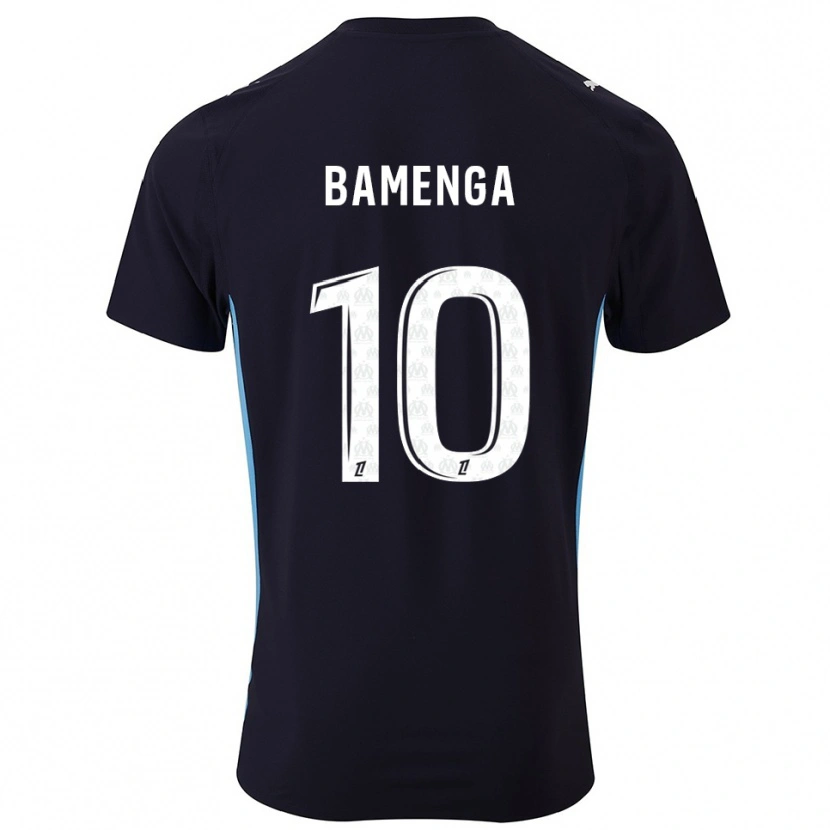 Danxen Homme Maillot Naomie Bamenga #10 Noir Bleu Ciel Tenues Extérieur 2025/26 T-Shirt