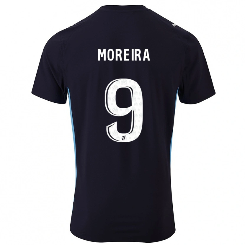 Danxen Homme Maillot Iuri Moreira #9 Noir Bleu Ciel Tenues Extérieur 2025/26 T-Shirt