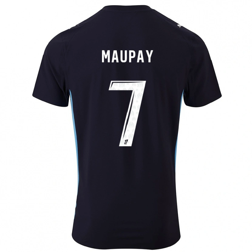 Danxen Homme Maillot Neal Maupay #7 Noir Bleu Ciel Tenues Extérieur 2025/26 T-Shirt