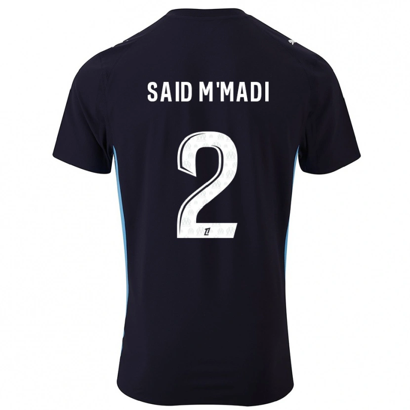 Danxen Homme Maillot Yakine Said M'madi #2 Noir Bleu Ciel Tenues Extérieur 2025/26 T-Shirt