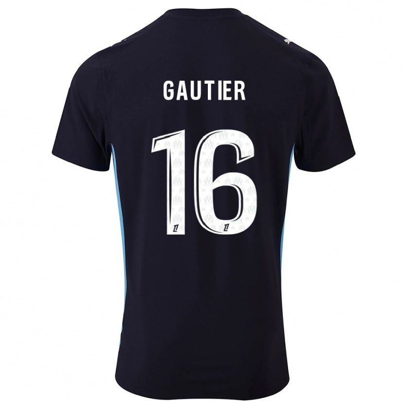 Danxen Homme Maillot Elisa Gautier #16 Noir Bleu Ciel Tenues Extérieur 2025/26 T-Shirt