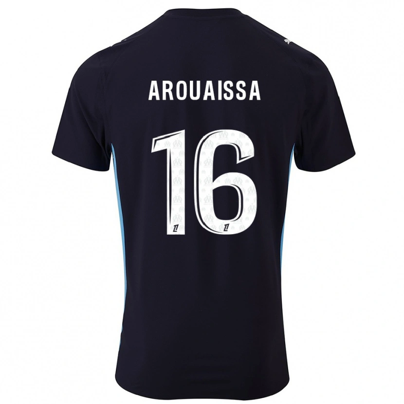 Danxen Homme Maillot Ines Arouaissa #16 Noir Bleu Ciel Tenues Extérieur 2025/26 T-Shirt