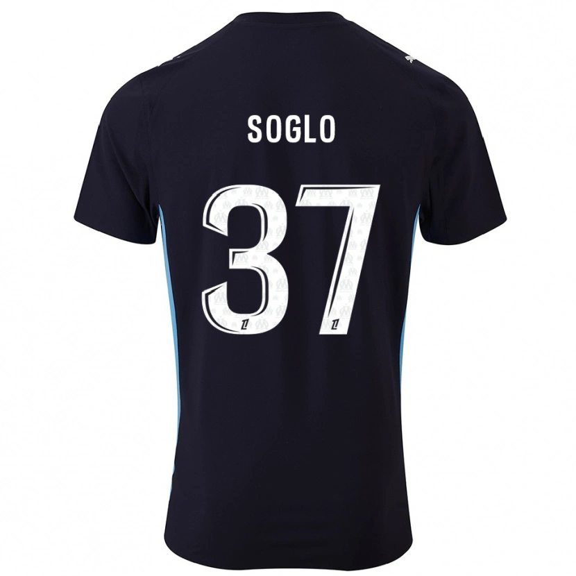 Danxen Homme Maillot Emran Soglo #37 Noir Bleu Ciel Tenues Extérieur 2025/26 T-Shirt