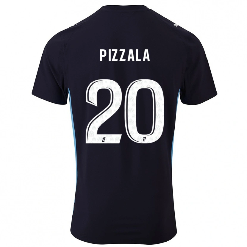 Danxen Homme Maillot Caroline Pizzala #20 Noir Bleu Ciel Tenues Extérieur 2025/26 T-Shirt