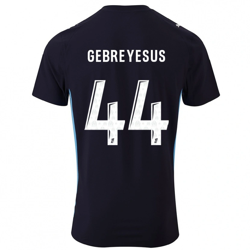 Danxen Homme Maillot Esey Gebreyesus #44 Noir Bleu Ciel Tenues Extérieur 2025/26 T-Shirt