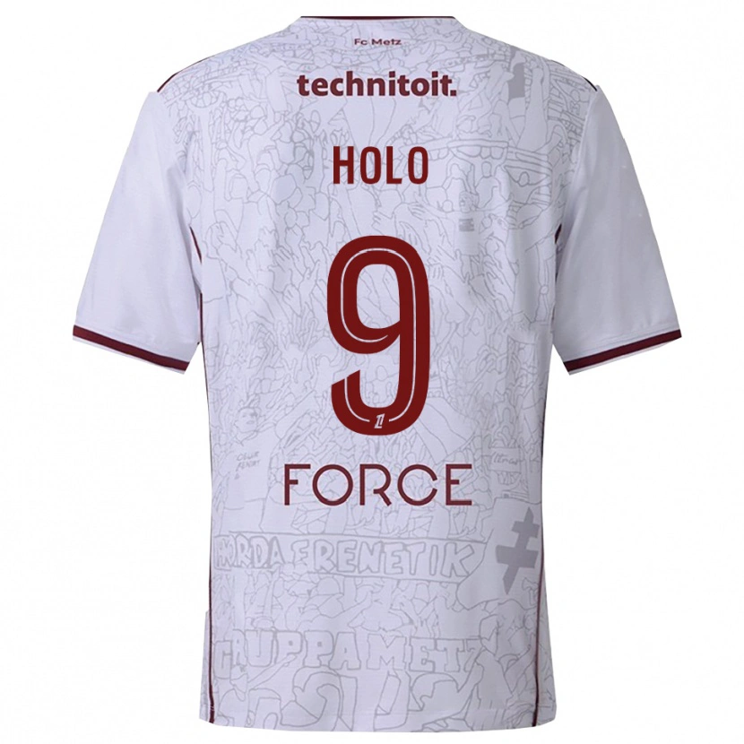 Danxen Homme Maillot Mathis Holo #9 Blanc Bourgogne Tenues Extérieur 2025/26 T-Shirt