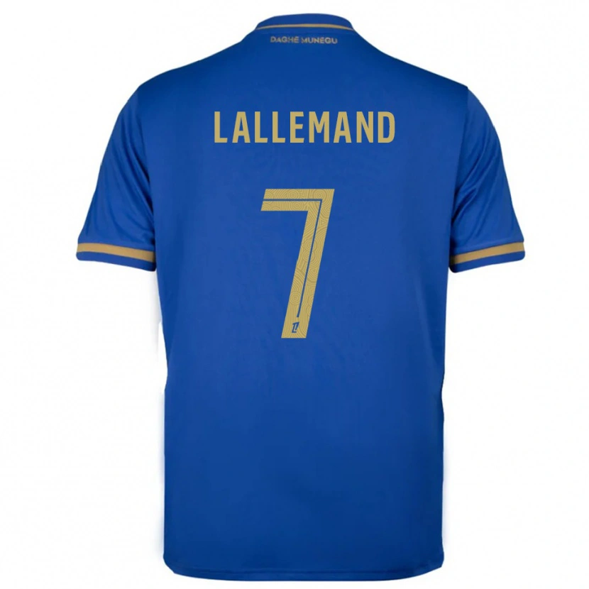 Danxen Homme Maillot Nassim Lallemand #7 Bleu Or Tenues Extérieur 2025/26 T-Shirt