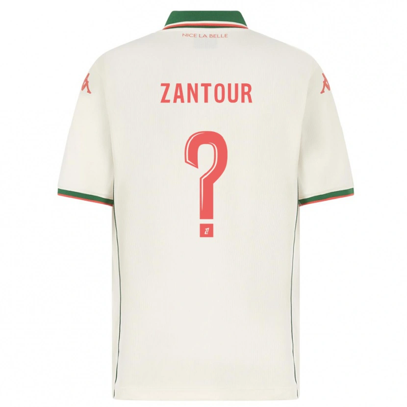 Danxen Homme Maillot Ishaq Zantour #0 Blanc Vert Tenues Extérieur 2025/26 T-Shirt