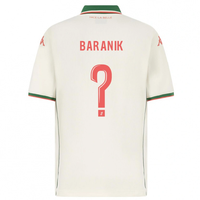 Danxen Homme Maillot Evan Baranik #0 Blanc Vert Tenues Extérieur 2025/26 T-Shirt
