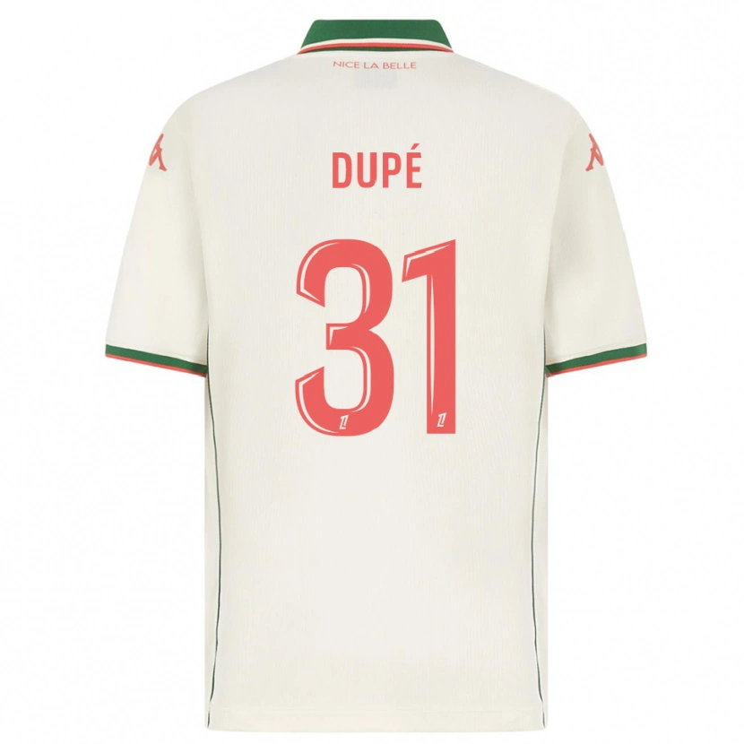 Danxen Homme Maillot Maxime Dupé #31 Blanc Vert Tenues Extérieur 2025/26 T-Shirt