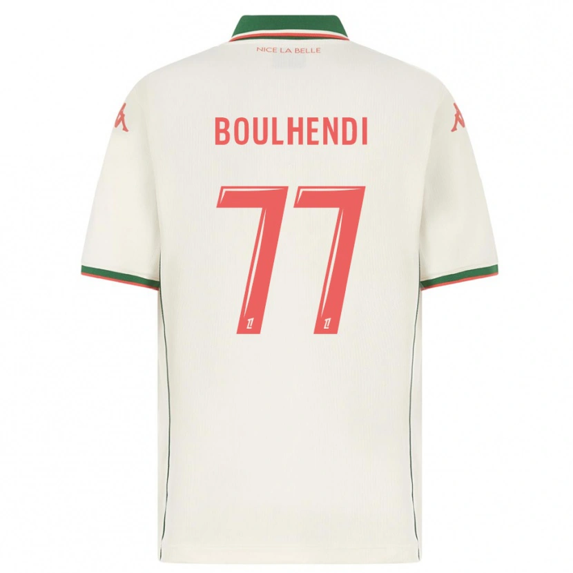Danxen Homme Maillot Teddy Boulhendi #77 Blanc Vert Tenues Extérieur 2025/26 T-Shirt