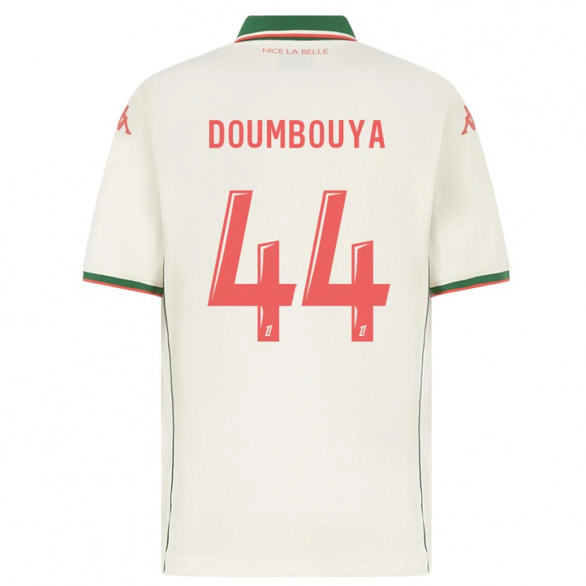 Danxen Homme Maillot Amidou Doumbouya #44 Blanc Vert Tenues Extérieur 2025/26 T-Shirt