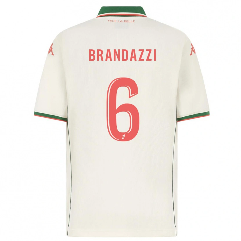 Danxen Homme Maillot Fiona Brandazzi #6 Blanc Vert Tenues Extérieur 2025/26 T-Shirt