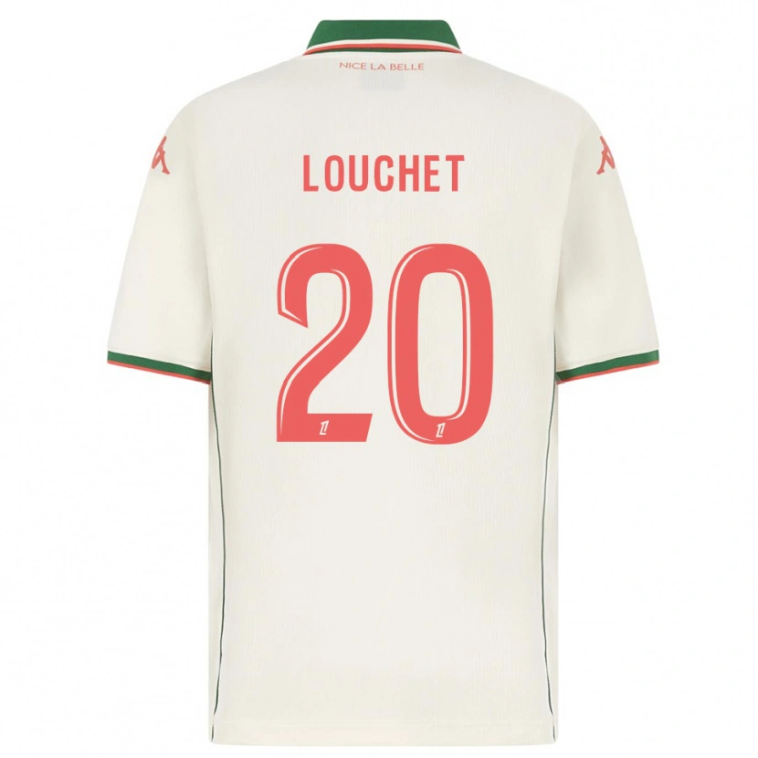 Danxen Homme Maillot Tom Louchet #20 Blanc Vert Tenues Extérieur 2025/26 T-Shirt