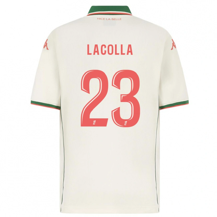 Danxen Homme Maillot Mellie Lacolla #23 Blanc Vert Tenues Extérieur 2025/26 T-Shirt