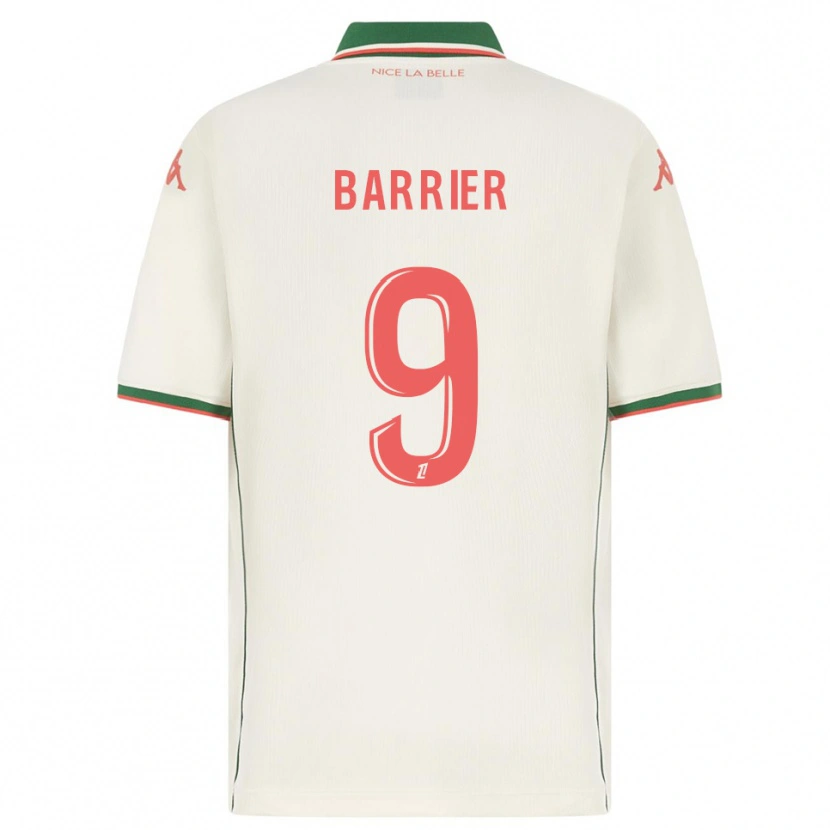Danxen Homme Maillot Inès Barrier #9 Blanc Vert Tenues Extérieur 2025/26 T-Shirt