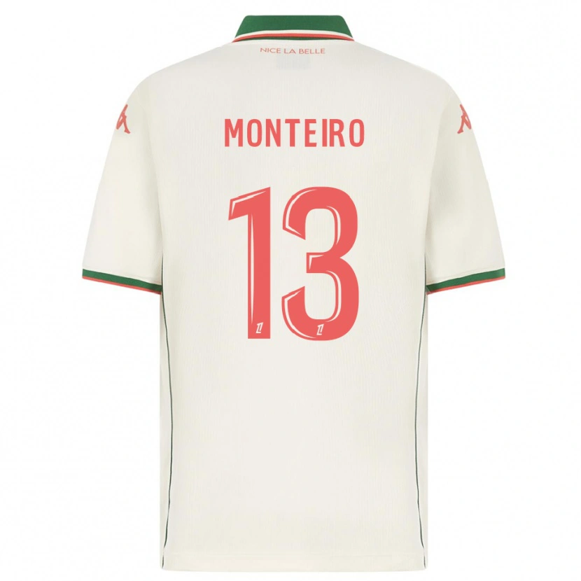 Danxen Homme Maillot Laurenzo Monteiro #13 Blanc Vert Tenues Extérieur 2025/26 T-Shirt