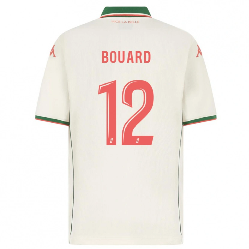 Danxen Homme Maillot Enguerrand Bouard #12 Blanc Vert Tenues Extérieur 2025/26 T-Shirt