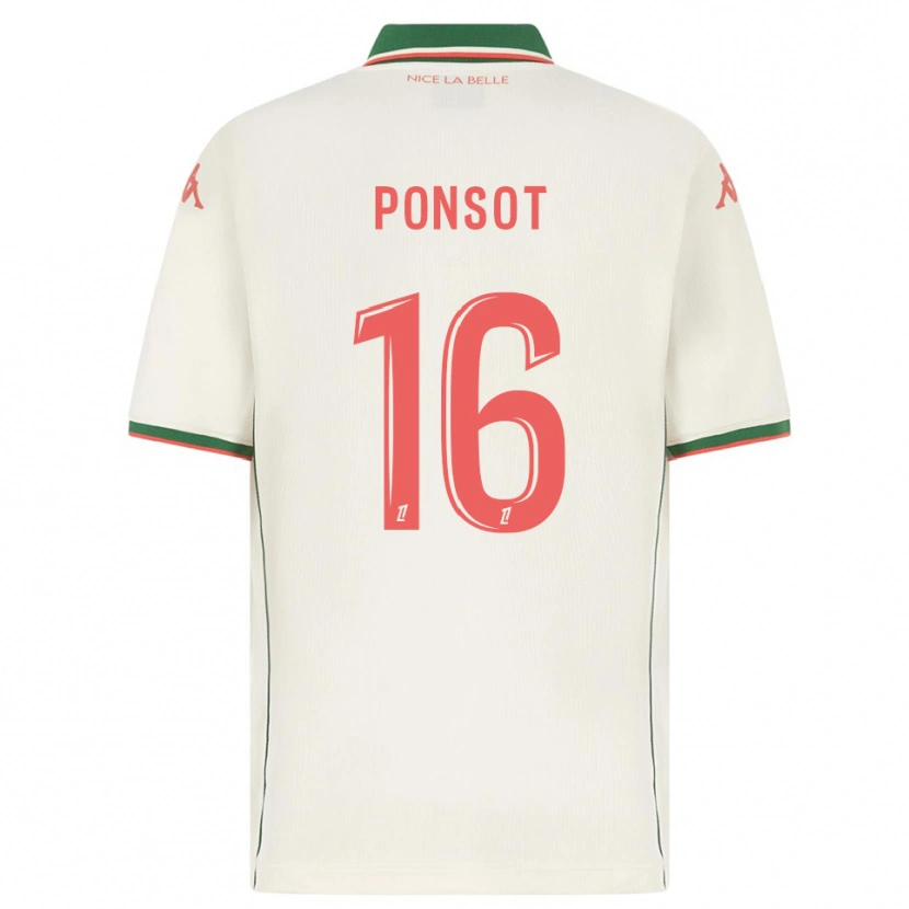 Danxen Homme Maillot Martin Ponsot #16 Blanc Vert Tenues Extérieur 2025/26 T-Shirt