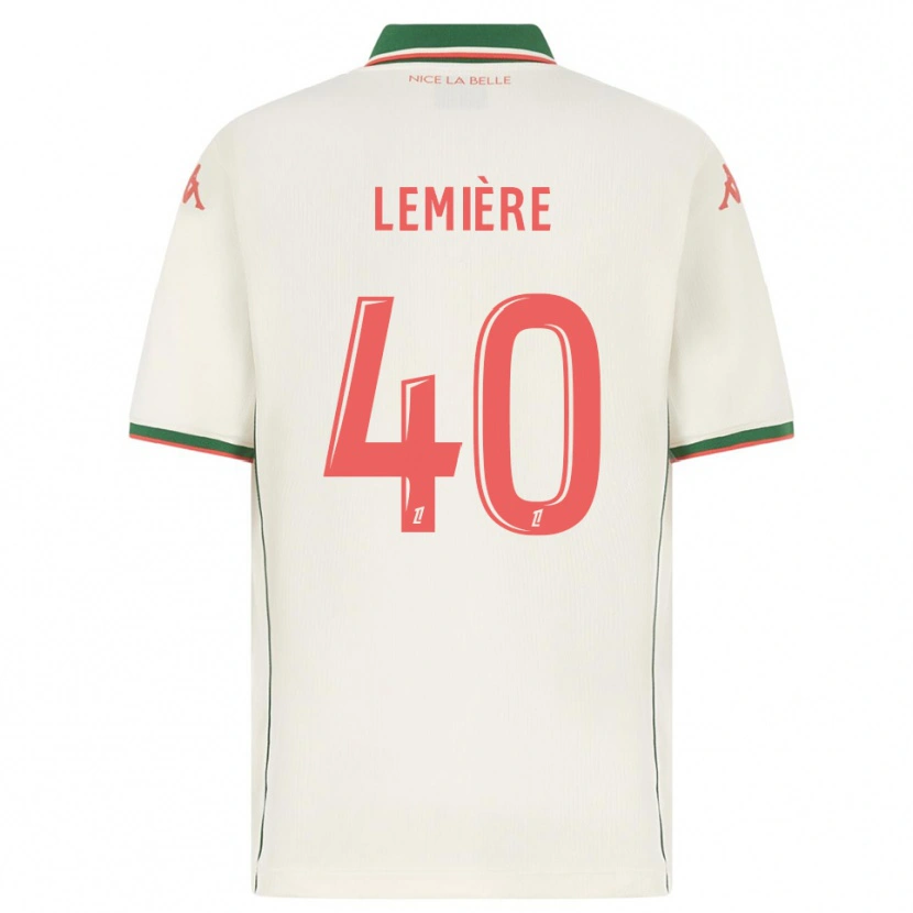Danxen Homme Maillot Pauline Lemière #40 Blanc Vert Tenues Extérieur 2025/26 T-Shirt