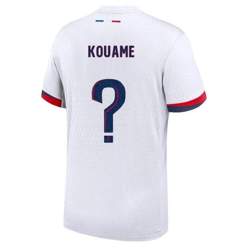 Danxen Homme Maillot Kelly Kouame #0 Blanc Rouge Tenues Extérieur 2025/26 T-Shirt