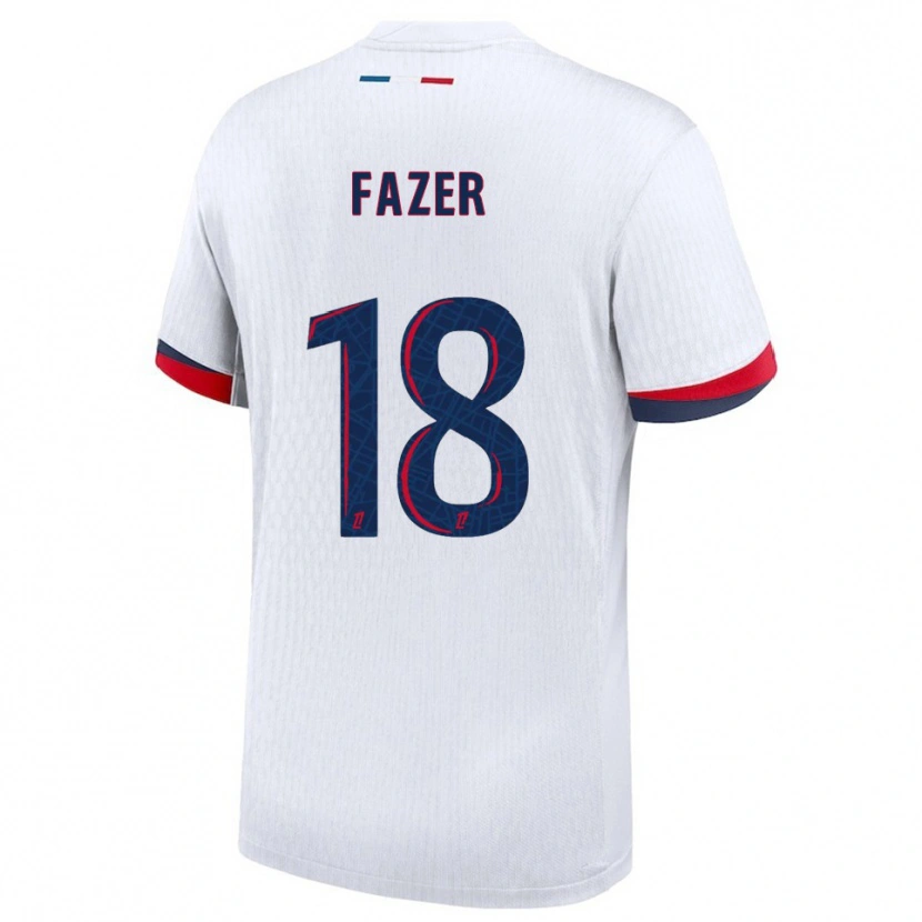 Danxen Homme Maillot Laurina Fazer #18 Blanc Rouge Tenues Extérieur 2025/26 T-Shirt