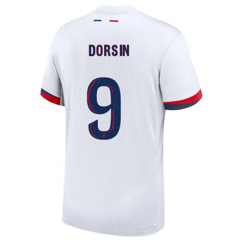 Danxen Homme Maillot Frøya Dorsin #9 Blanc Rouge Tenues Extérieur 2025/26 T-Shirt