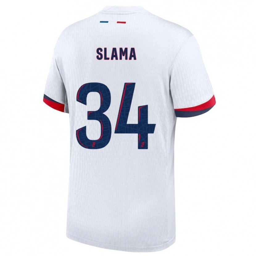 Danxen Homme Maillot Wassim Slama #34 Blanc Rouge Tenues Extérieur 2025/26 T-Shirt