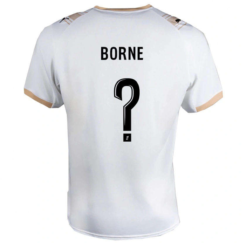 Danxen Homme Maillot Melvin Borne #0 Blanc Noir Tenues Extérieur 2025/26 T-Shirt