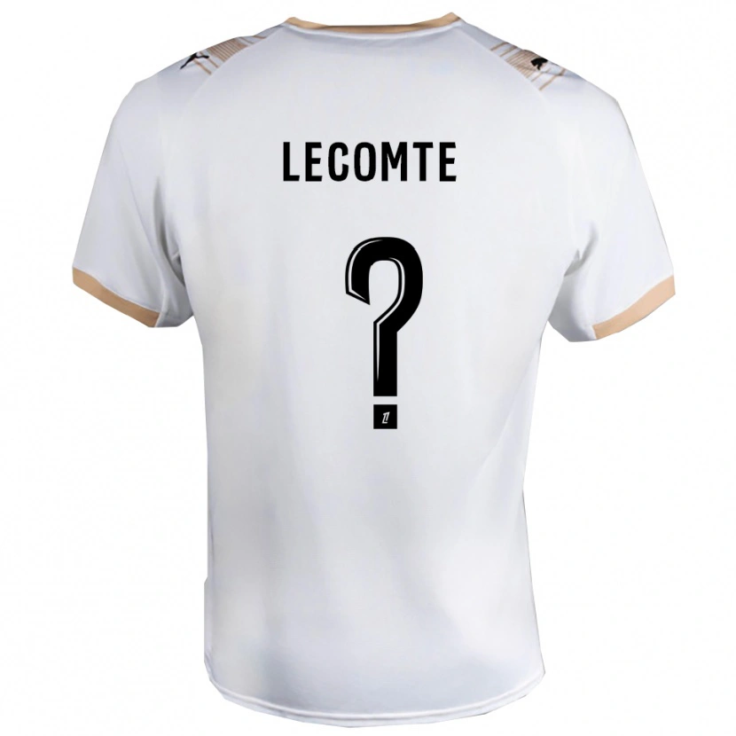Danxen Homme Maillot Benjamin Lecomte #0 Blanc Noir Tenues Extérieur 2025/26 T-Shirt