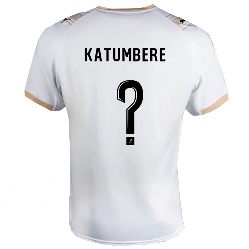 Danxen Homme Maillot Noah Katumbere #0 Blanc Noir Tenues Extérieur 2025/26 T-Shirt