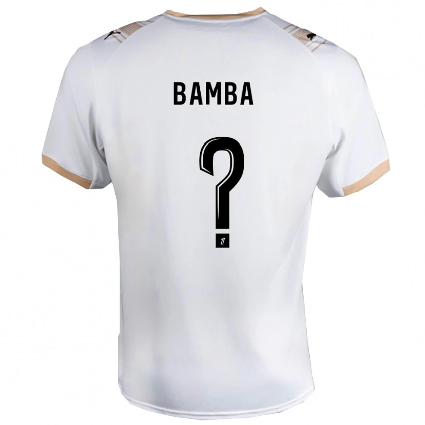 Danxen Homme Maillot Mohamed Bamba #0 Blanc Noir Tenues Extérieur 2025/26 T-Shirt