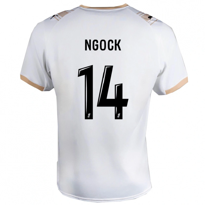 Danxen Homme Maillot Monique Ngock #14 Blanc Noir Tenues Extérieur 2025/26 T-Shirt