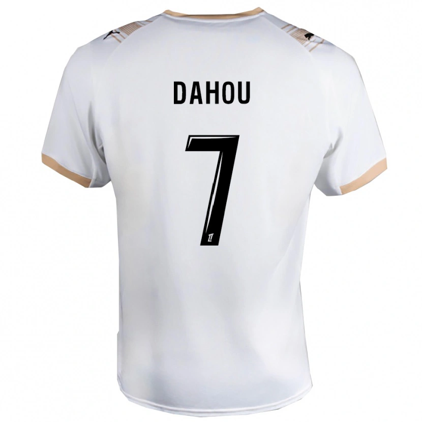 Danxen Homme Maillot Erwan Dahou #7 Blanc Noir Tenues Extérieur 2025/26 T-Shirt