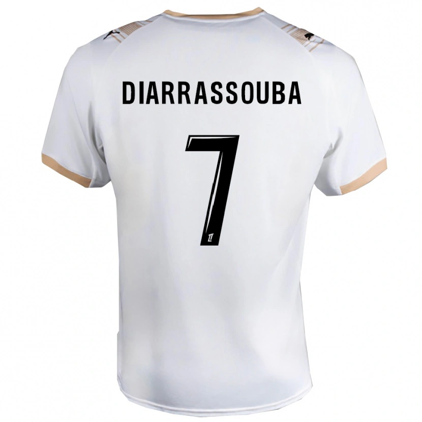 Danxen Homme Maillot Tidiane Diarrassouba #7 Blanc Noir Tenues Extérieur 2025/26 T-Shirt