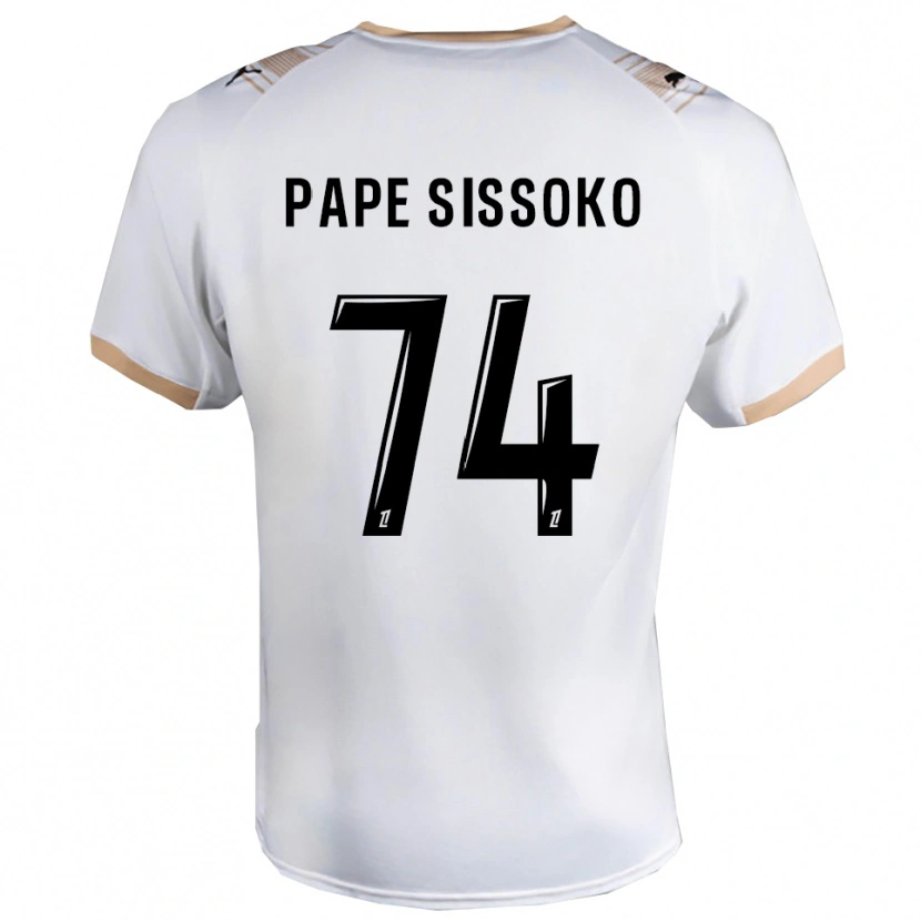 Danxen Homme Maillot Niama Pape Sissoko #74 Blanc Noir Tenues Extérieur 2025/26 T-Shirt