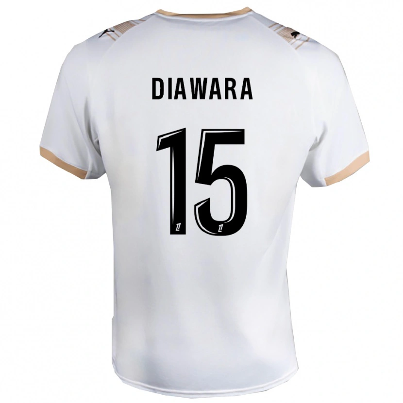 Danxen Homme Maillot Lamine Diawara #15 Blanc Noir Tenues Extérieur 2025/26 T-Shirt