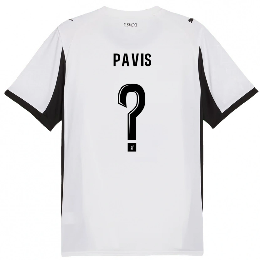 Danxen Homme Maillot Robin Pavis #0 Blanc Noir Tenues Extérieur 2025/26 T-Shirt