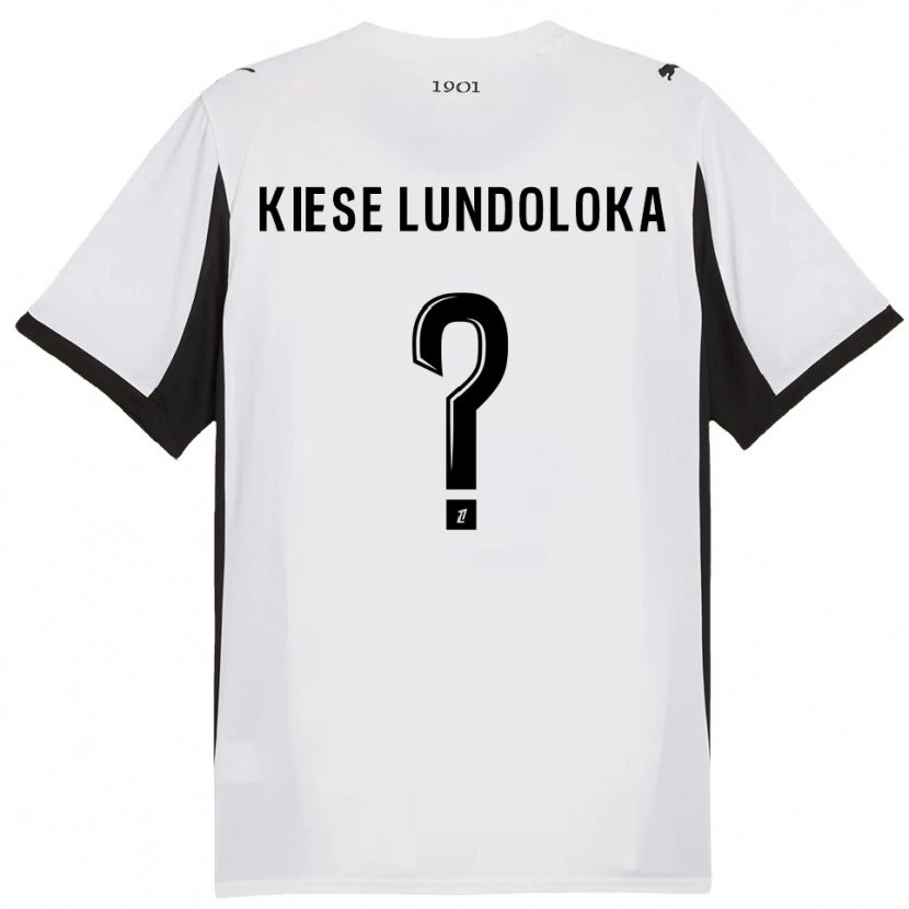 Danxen Homme Maillot Jeanslor Kiese Lundoloka #0 Blanc Noir Tenues Extérieur 2025/26 T-Shirt