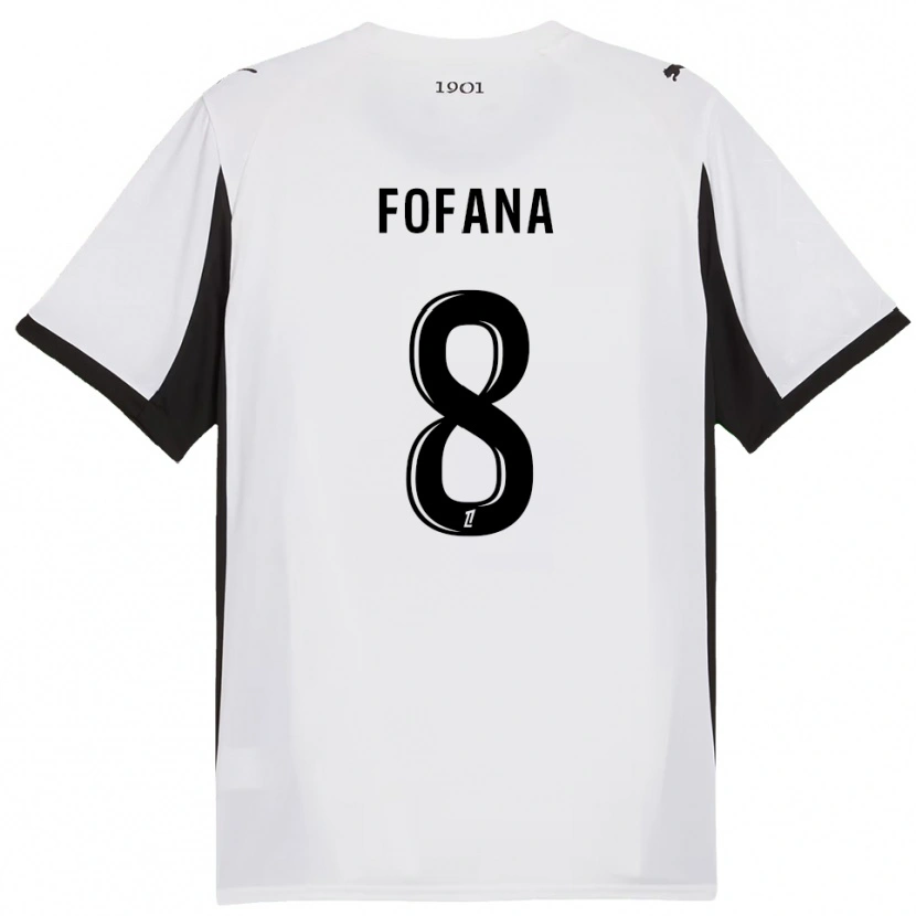 Danxen Homme Maillot Seko Fofana #8 Blanc Noir Tenues Extérieur 2025/26 T-Shirt