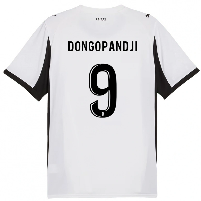Danxen Homme Maillot Kelvin Dongopandji #9 Blanc Noir Tenues Extérieur 2025/26 T-Shirt