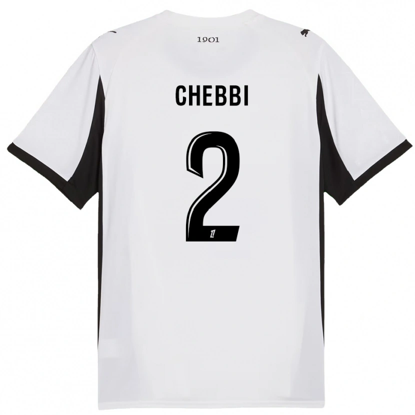 Danxen Homme Maillot Mohamed Chebbi #2 Blanc Noir Tenues Extérieur 2025/26 T-Shirt