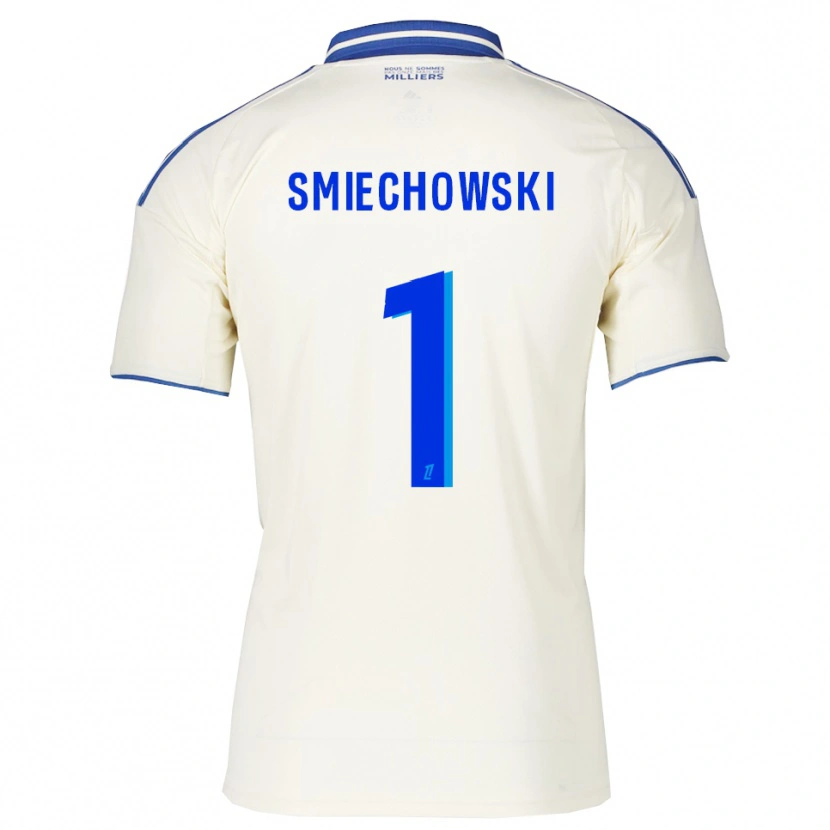 Danxen Homme Maillot Artur Smiechowski #1 Champagne Bleu Tenues Extérieur 2025/26 T-Shirt