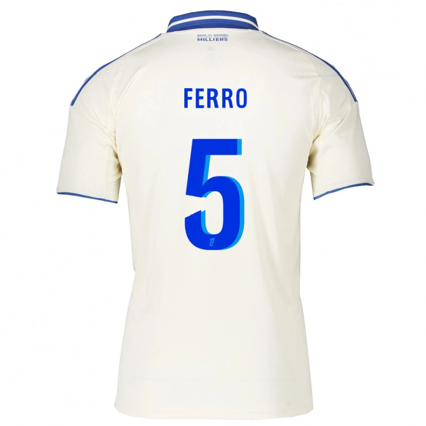 Danxen Homme Maillot Nolan Ferro #5 Champagne Bleu Tenues Extérieur 2025/26 T-Shirt