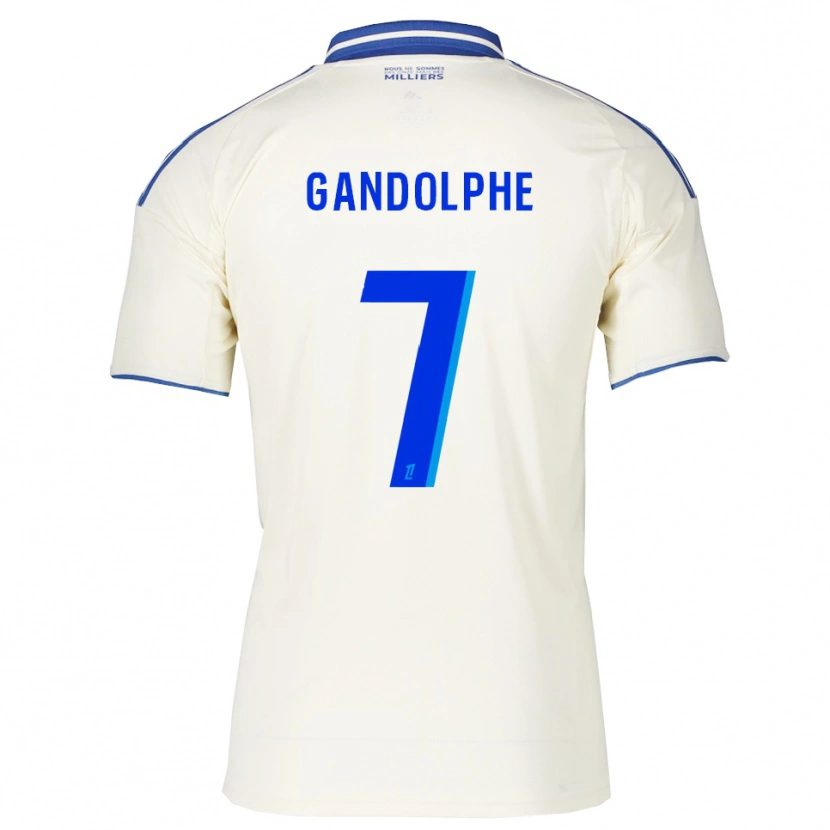 Danxen Homme Maillot Adrien Gandolphe #7 Champagne Bleu Tenues Extérieur 2025/26 T-Shirt