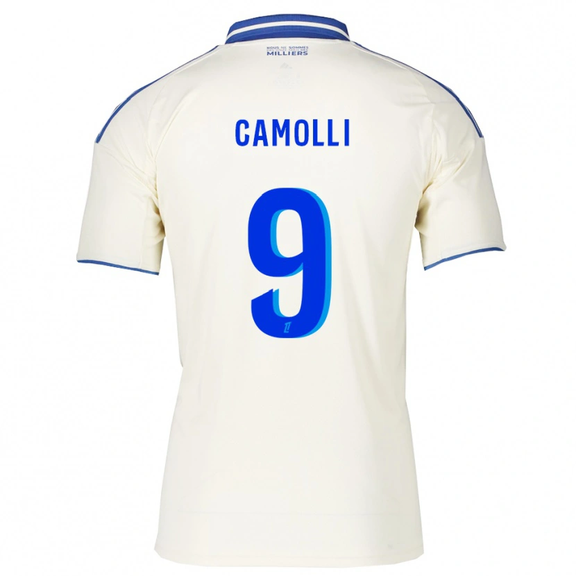Danxen Homme Maillot Benjamin Camolli #9 Champagne Bleu Tenues Extérieur 2025/26 T-Shirt