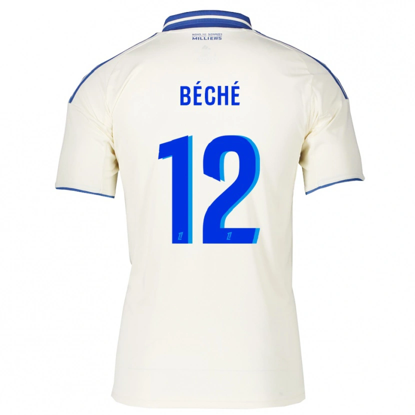 Danxen Homme Maillot Amandine Béché #12 Champagne Bleu Tenues Extérieur 2025/26 T-Shirt