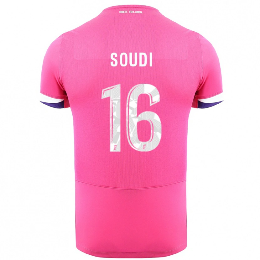 Danxen Homme Maillot Adam Soudi #16 Rose Blanc Tenues Extérieur 2025/26 T-Shirt