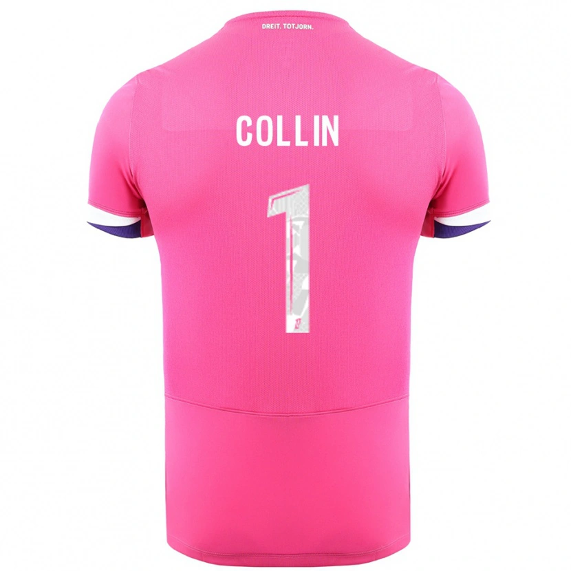 Danxen Homme Maillot Théo Collin #1 Rose Blanc Tenues Extérieur 2025/26 T-Shirt