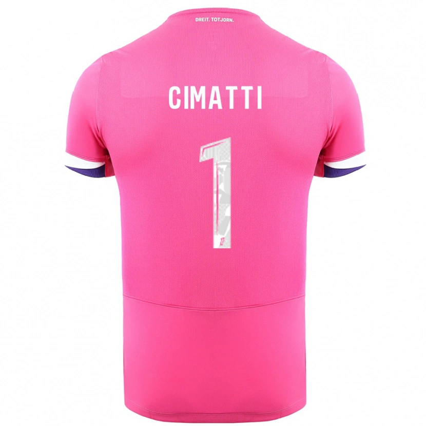 Danxen Homme Maillot Marie Cimatti #1 Rose Blanc Tenues Extérieur 2025/26 T-Shirt